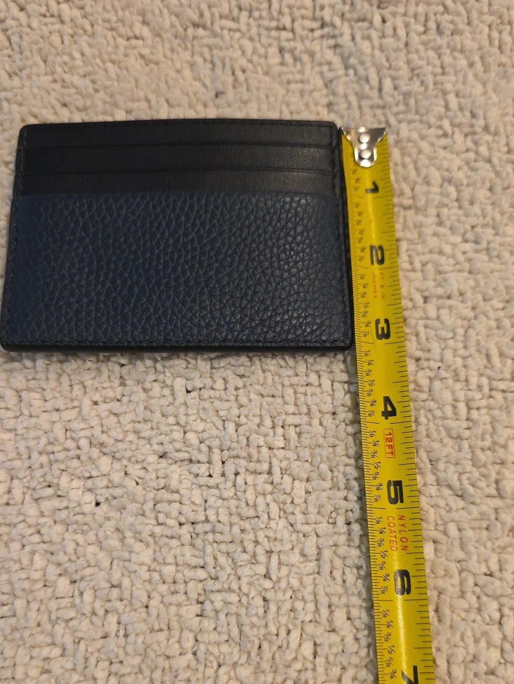 Michael Kors Black & Navy Leather Card Holder Small Like New Mens Women